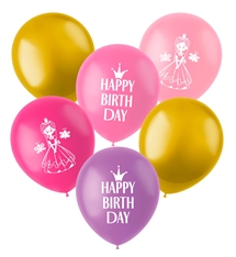 Latexballoner - Smuk Prinsesse - 33 cm - 6 stykker